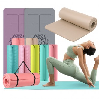 Thảm yoga dày tập luyện tại nhà tư thế tập thể dục tại nhà lớn kéo dài bài tập chữa bệnh