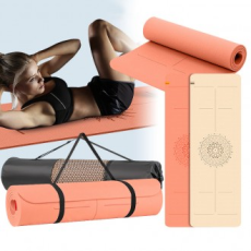 Thảm yoga TPE center line 8mm chất lượng cao Pilates tập thể hình tại nhà một mình trong nhà