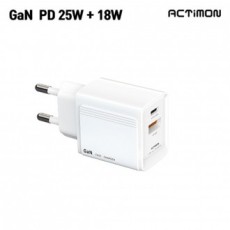 Sản phẩm mới Actimon GaN PD 20W+18W PPS sạc gia đình cực nhanh cổng C + cổng USB, không bao gồm cáp kép có thể tháo rời