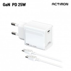 Sản phẩm mới Actimon GaN PD 25W PPS sạc gia đình cực nhanh 5V/3A/9V/2.77A/12V/2.08A kèm cáp CtoC tháo rời