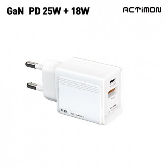 Bộ sạc Actimon home PD 25W+18W (cổng C+USB) (không bao gồm cáp)