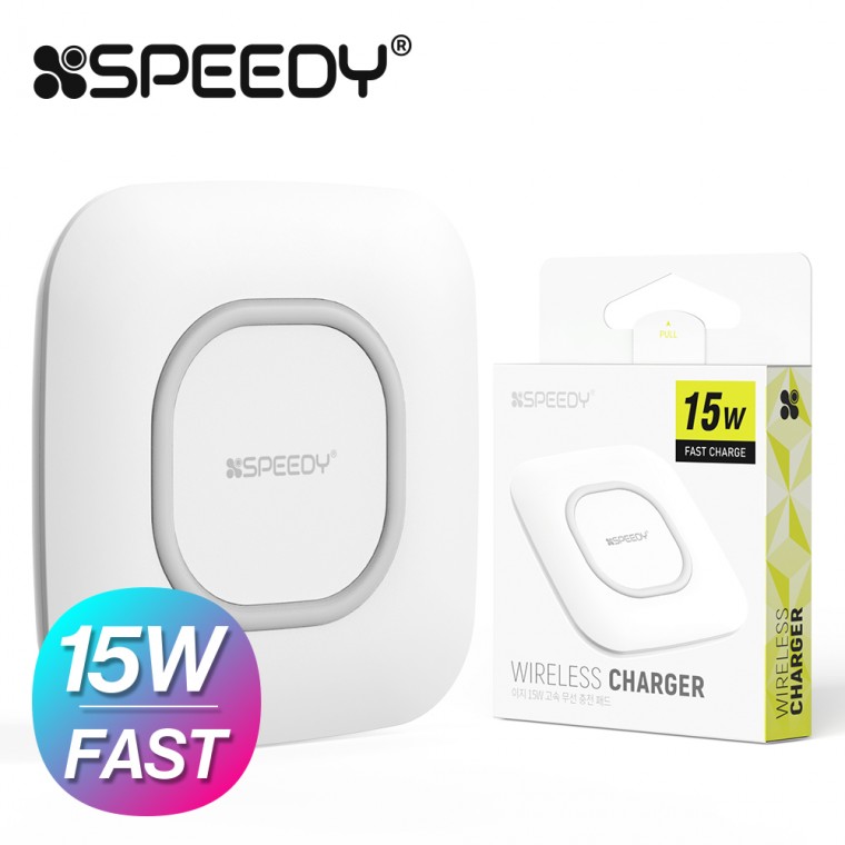 Tấm sạc không dây nhanh Speedy Easy 15W màu trắng