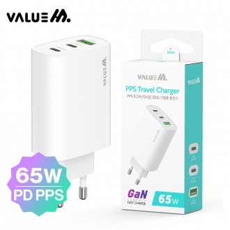 Cáp sạc cực nhanh 3 cổng GaN PPS ValueM Home 65W Mipo