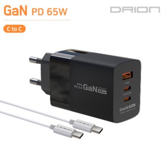 Cáp CtoC 3 ngạnh Drion hộ gia đình PD65W