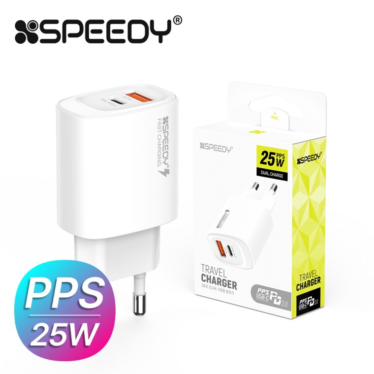 Speedy Home 25W C+USB Cáp 2 chân Mipo tháo rời cực nhanh