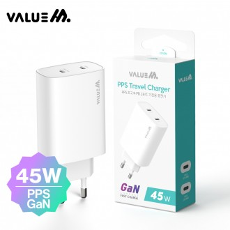 ValueM Home 45W C Port 2-Prong GaN Cáp Sạc Tốc Độ Cao Mipo