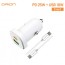 Drion car PD 25W cực nhanh + Cáp sạc nhanh USB 18W (C+USB) C to C