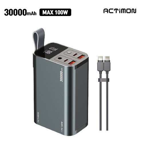 [Hunicase] Pin phụ đèn lồng tốc độ cao Actimon 100W 30000mAh C đến C