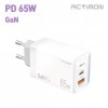 [Hicell] Sạc gia đình tốc độ cao Actimon PPS PD 65W, 2 cổng GAN C + 1 cáp USB QC3.0 không kèm theo