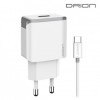 Drion QC 3.0 hỗ trợ bộ sạc gia đình tốc độ cao 18W USB 1-prong loại C cáp rời