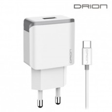 Drion QC 3.0 hỗ trợ bộ sạc gia đình tốc độ cao 18W USB 1-prong loại C cáp rời