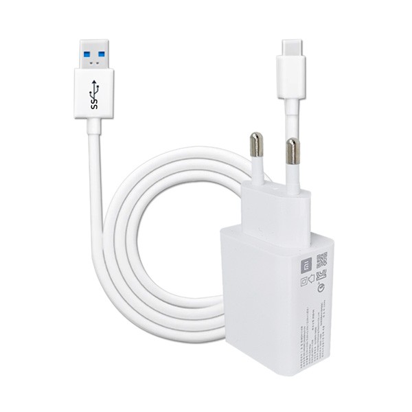 Bộ sạc nhanh USB Xiaomi + (TC-07) Bộ cáp sạc nhanh Type C (màu trắng)