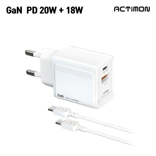 Bộ sạc Actimon Home PD 20W+18W (Cổng C+USB)(C đến C)