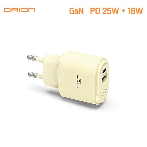 Bộ sạc Drion home PD 25W+18W (cổng C+USB) (không bao gồm cáp)