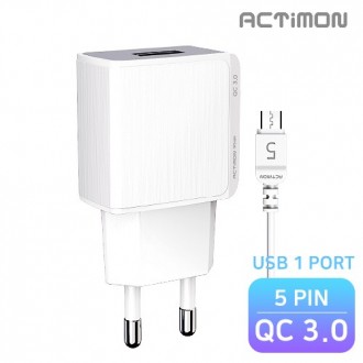 Bộ sạc gia đình Actimon Quick 3.0 5 chân có thể tháo rời