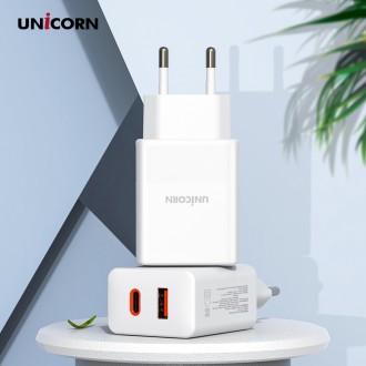 Unicorn Multi2 Port GaN 45W PD Sạc đồng thời tốc độ cao Galaxy iPhone QC3.0 KA-450PD