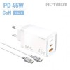 Actimon Hộ gia đình GaN PD45W 2 thành viên C đến C