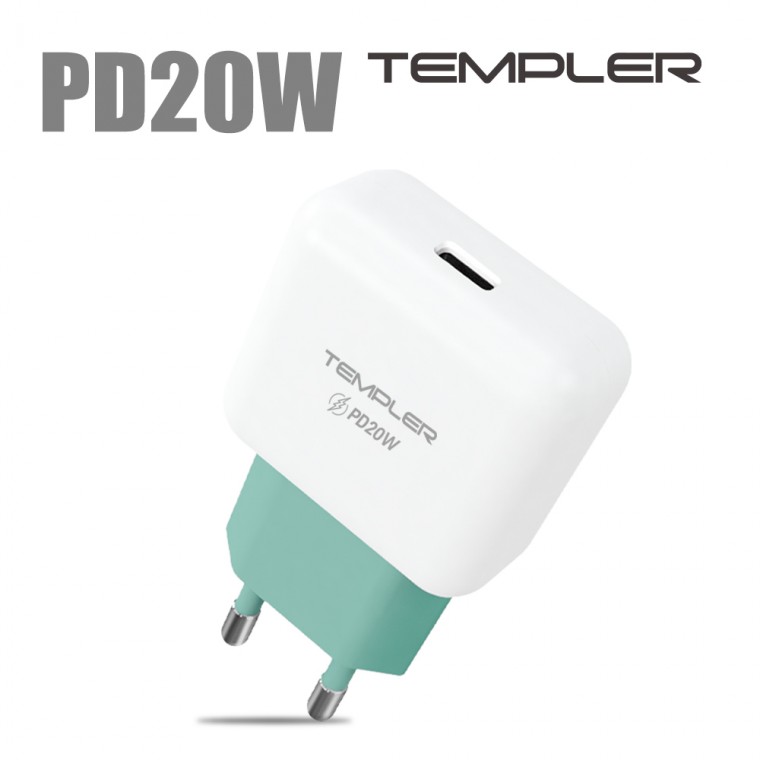 Sạc 1 cổng Templar PD 20W (100 chiếc) (Sạc PD, sạc loại C, sạc điện thoại, sạc điện thoại, adapter sạc 1 cổng)