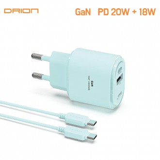 [Hunicase] Bộ sạc Drion home PD 20W+18W (cổng C+USB)(C to C)