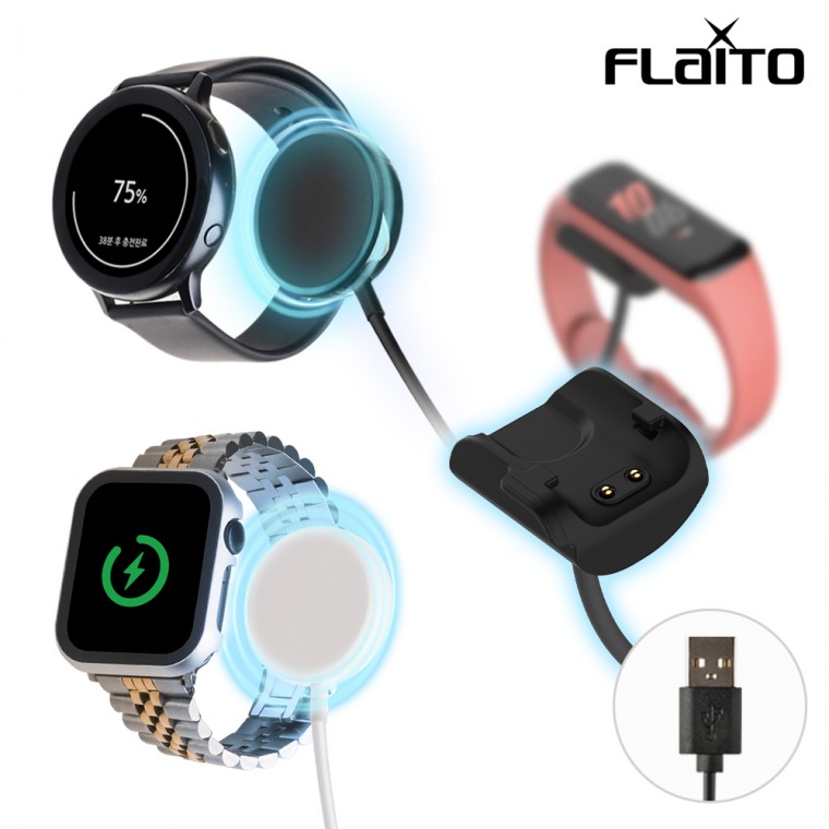 Galaxy 2 3 4 Active2 Fit2 Apple Watch Sạc không dây USB 1M