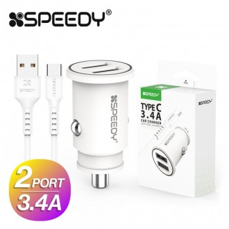 Sạc ô tô 2 cổng Speedy 3.4A (loại C)