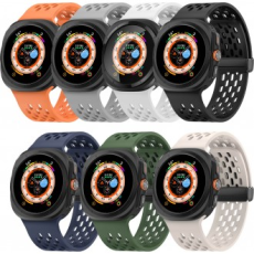 Entercon Galaxy Watch Ultra Strap Dot Silicone Debuckle Band từ tính