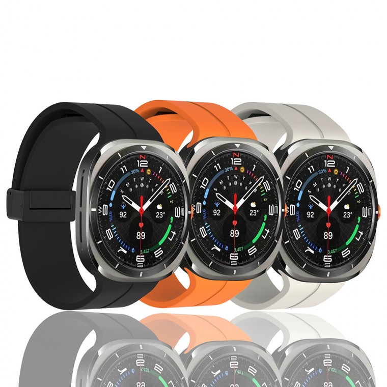 Entercon Galaxy Watch Ultra Silicone Debuckle Dây đeo từ tính Vòng thể thao