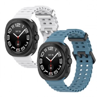 Dây đeo đồng hồ dây silicon màu 2 lỗ dành riêng cho Galaxy Watch7 Ultra