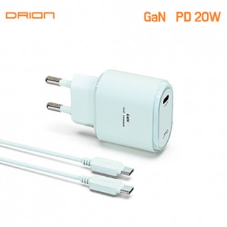 GAN PD 20W C port 1 port sạc gia đình cực nhanh (bao gồm cáp C to C DR-PD20W-T1-CP)