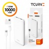 Pin phụ đa năng 2 cổng T-Curve 2A 10W 10000mah (cáp ngắn 5 chân + loại 8 chân + loại C) 40 chiếc/1 hộp