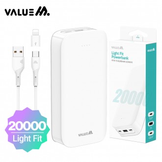 Giá trị M Light Fit Pin phụ 20000mAh C Cáp + 8 Giới tính