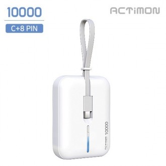 Pin phụ Actimon Dual Mini 10000mAh (C+8PIN)