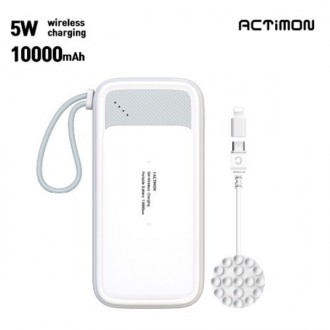 Cáp sạc không dây Actimon 10000mAh 5W + 8 giới tính