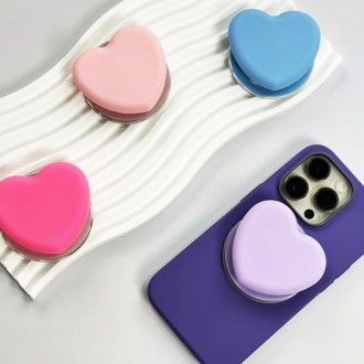 Heart Beam Màu Pastel Silicone MagSafe Tương thích Điện thoại Nói chuyện Thông minh Talk Chủ Pop Holder