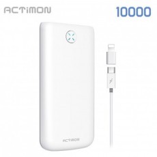 [Hicell] Pin phụ Actimon 10000mAh cáp loại C 8 chân chuyển đổi sạc giới tính