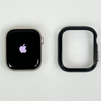 Entercon Apple Watch Mẫu sợi carbon Vỏ trong suốt Viền cứng