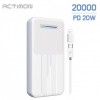 Inc. Actimon 20000mAh pin phụ tốc độ cao PD 20W QC3.0 USB Type C cáp 15cm 8 pin giới tính 3in1 sạc đồng thời 3 thiết bị