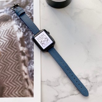 Apple watch Apple Watch dây da mỏng 45mm màu xanh