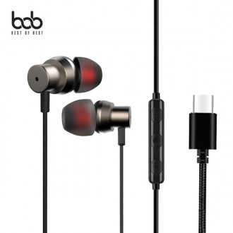 Biobi MS21 Giải mã kỹ thuật số Tai nghe loại kênh HiFi Type-C cho điện thoại thông minh iPhone 15 Galaxy