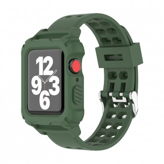 Apple Apple Watch Dây đeo thể thao TPU trong suốt Dây đeo đồng hồ 38 40 41 42 44 45 49 mm Camo Green