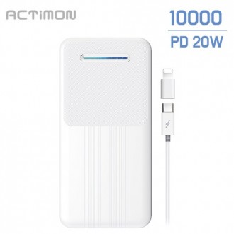 Actimon PD 20W + Pin phụ tốc độ cao QC 3.0 10000mAh (Cáp C + 8 giới)