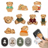 [Hicell] Teddy Island Classic Ttoontun Bear Vintage Acrylic Talk Grip Holder Smart Talk