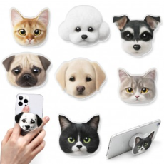 (Hicell) Dog Cat Acrylic Talk Grip Giá đỡ Nhẫn thông minh Điện thoại Talk Pet