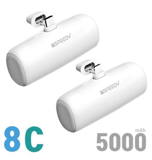 Giá đỡ mini 8 chân loại C nhanh chóng Pin phụ 5000mAh Pin phụ loại đế cắm iPhone Galaxy Pin phụ tất cả trong một