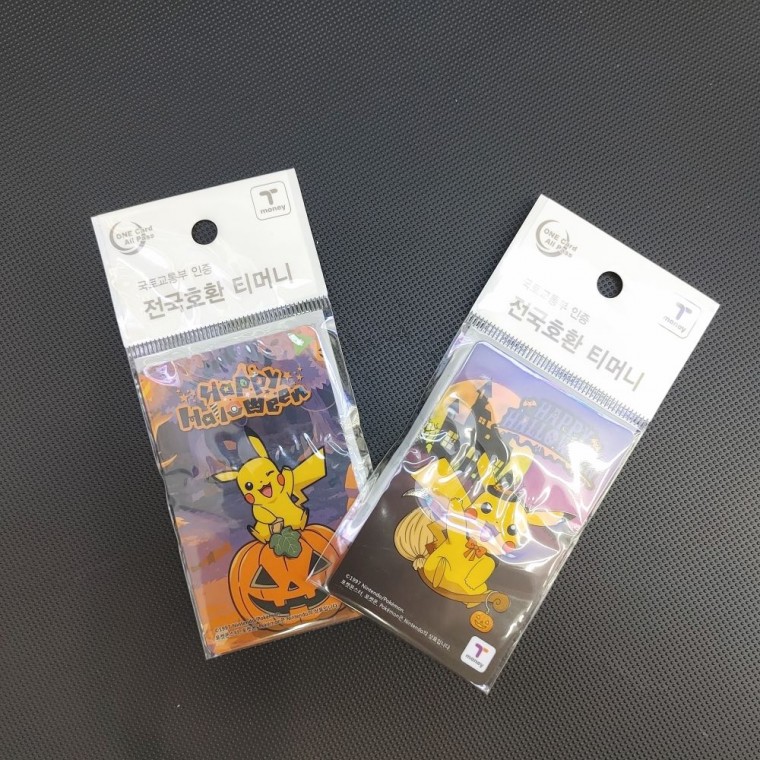 Thẻ Pikachu Halloween T-money phiên bản giới hạn 1 loại hoạt hình hoạt hình bộ sưu tập quà tặng thẻ xe buýt