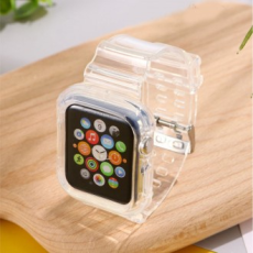 [D] Apple Watch 7 41mm 45mm dây đeo tích hợp vỏ màu đen trong suốt