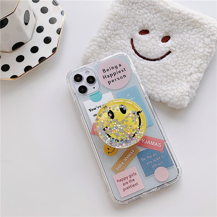 Ốp điện thoại thông minh Real Mall Smile Sand Glitter Pearl iPhone 7/iPhone