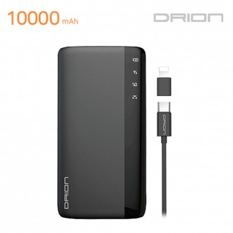 [Hicell] Pin phụ Drion 10000mAh LED hiển thị mức sạc cáp loại C iPhone 8 pin giới tính