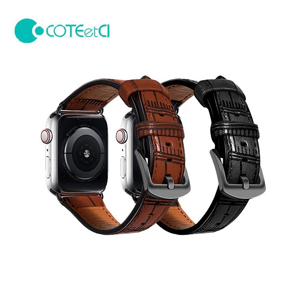 Dây đeo đồng hồ bằng da cá sấu COTEetCl dành cho Apple Watch Apple Watch 8 Ultra 7 SE 6 5 thế hệ thứ 4