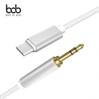 Cáp kim loại Bob Type-C Aux 3.5MM Ox 100CM